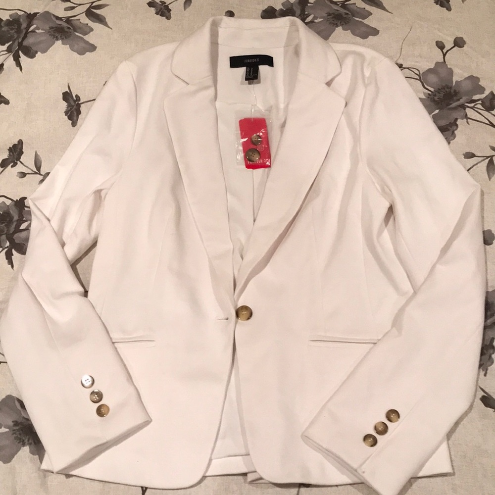 NWT white Forever 21 blazer